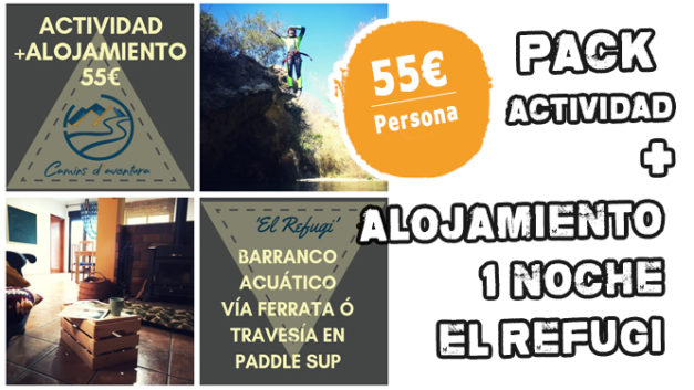 Pack 1 actividad a elegir y alojamiento Refugi